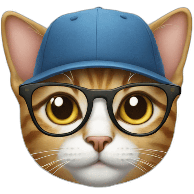 cat with cap and glasses emoji