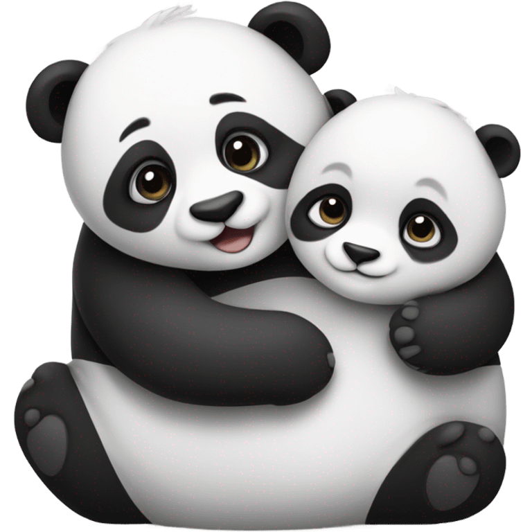 Panda hugs emoji