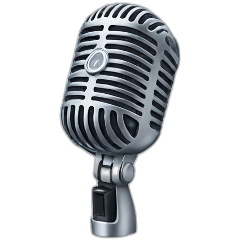 microphone with pop protection emoji