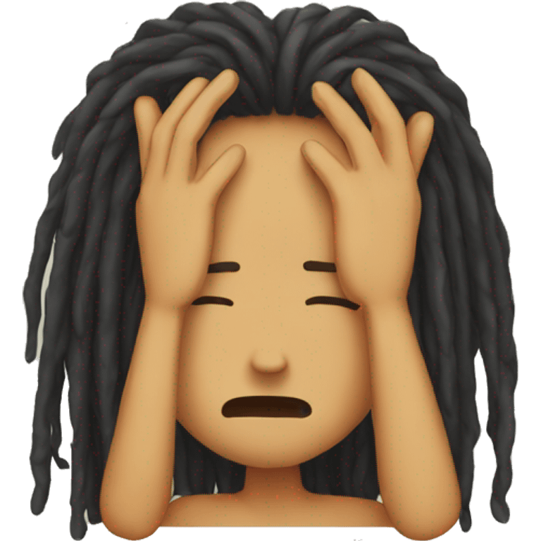 Dreadhead face palm emoji