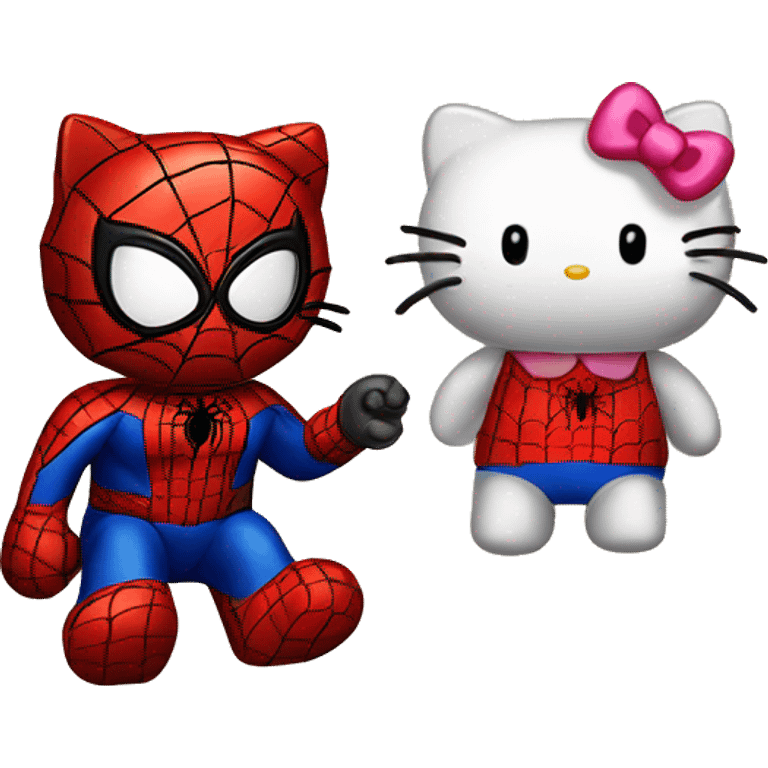 Spider man and hello kitty emoji