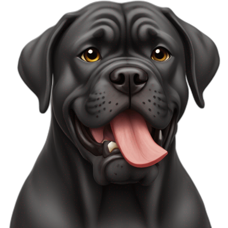 the cane corso dog licks itself  emoji