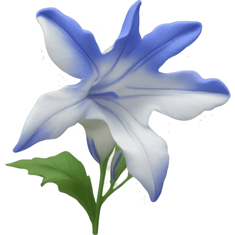 blue and white bellflower emoji