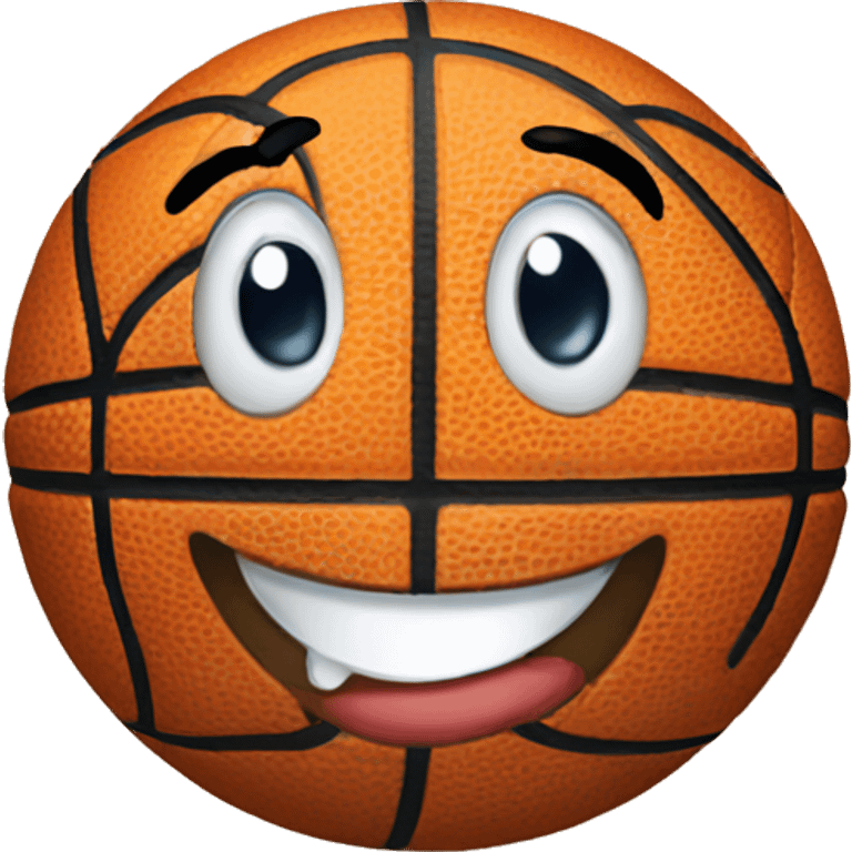 Basketball smiling emoji