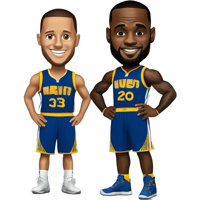 lebron james and stephen curry emoji