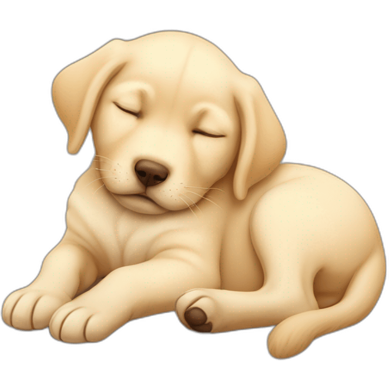 cute baby labrador sleeping emoji