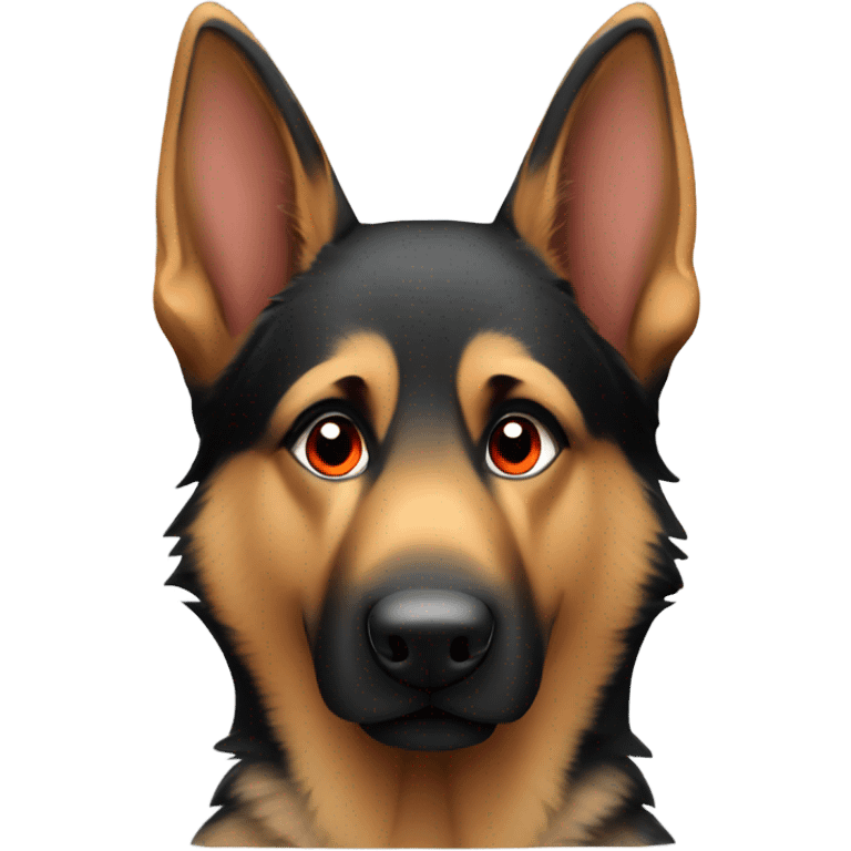 Red and black German shepherd emoji