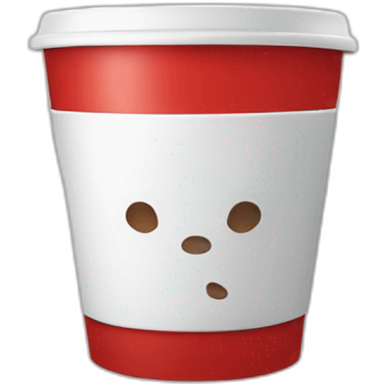 Red cup with a white circle emoji