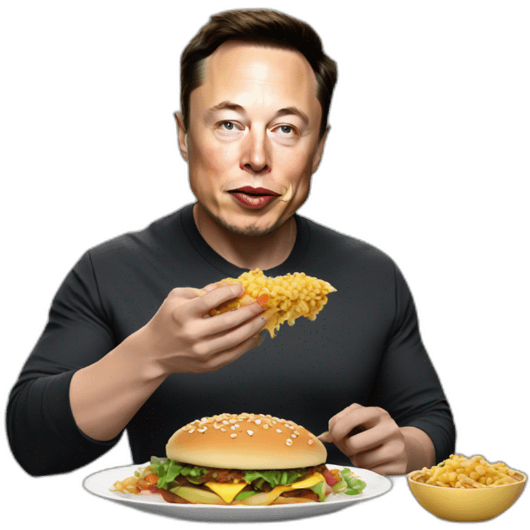 Elon musk eating emoji