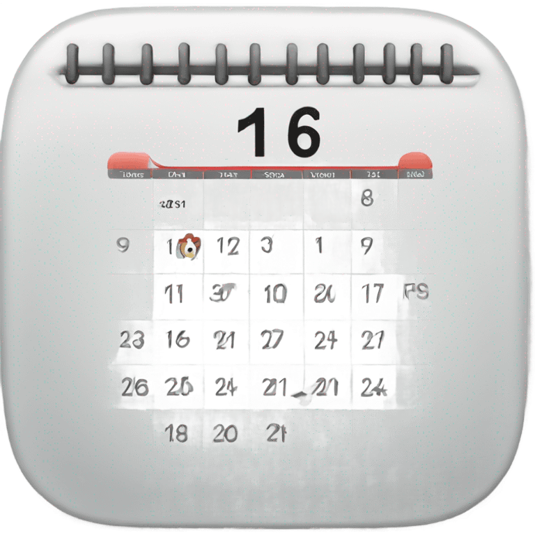 calendar with feb 16 as date emoji