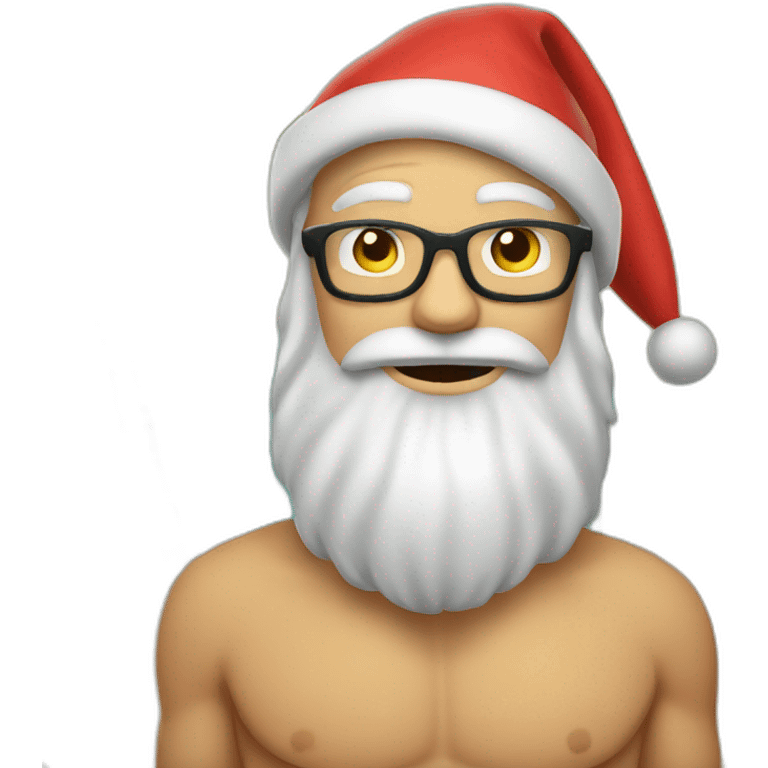 Le père noël qui fait du surf emoji