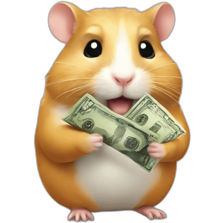 Hamster with money emoji