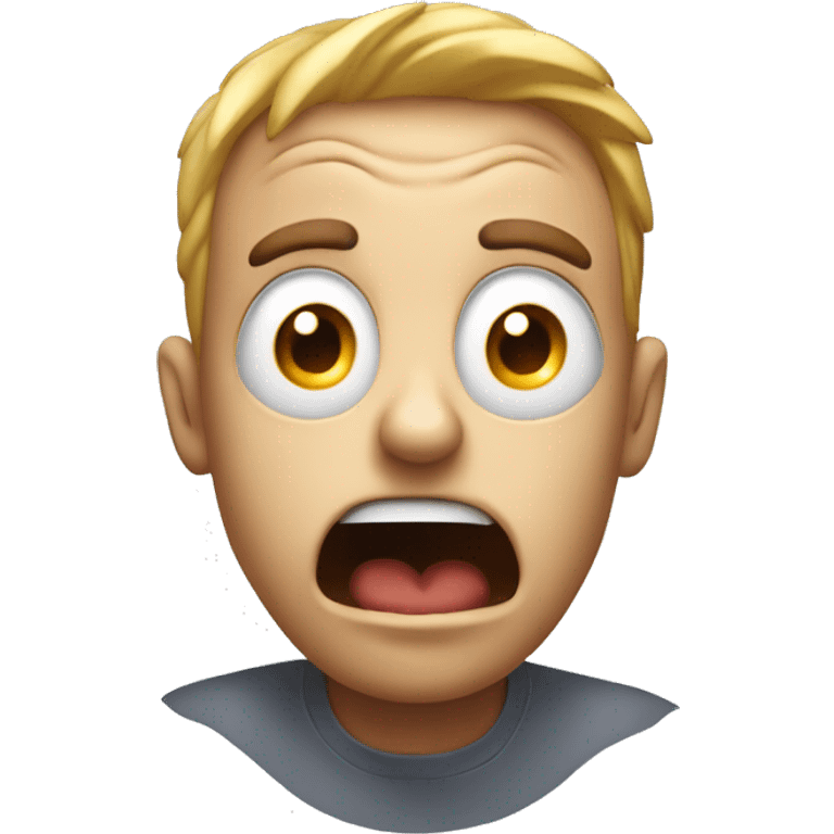 Create a 'mind blown' emoji with a shocked face, wide eyes, and an explosion above the head. emoji