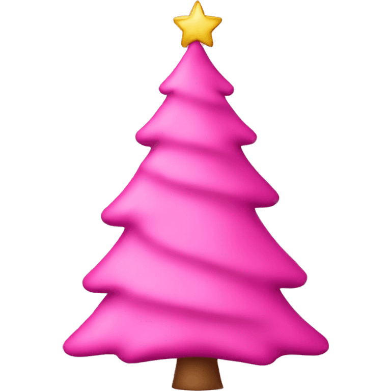 Pink Christmas tree emoji