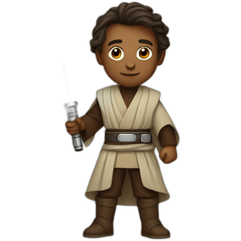 Jedi with a lightsaber emoji