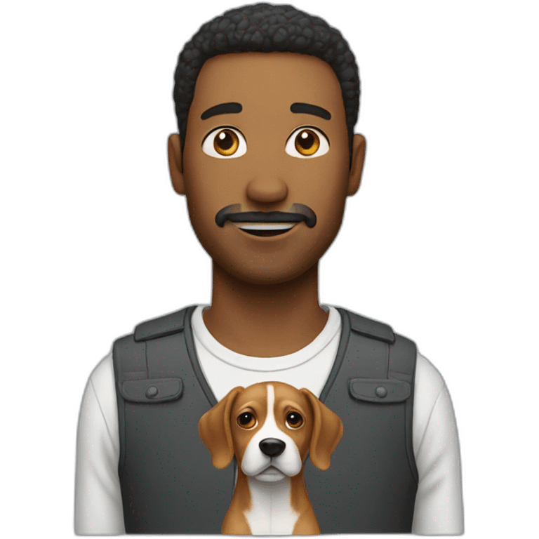 man with face dog emoji