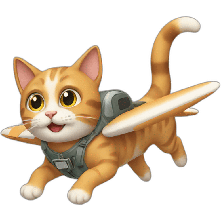 cat flying kit emoji