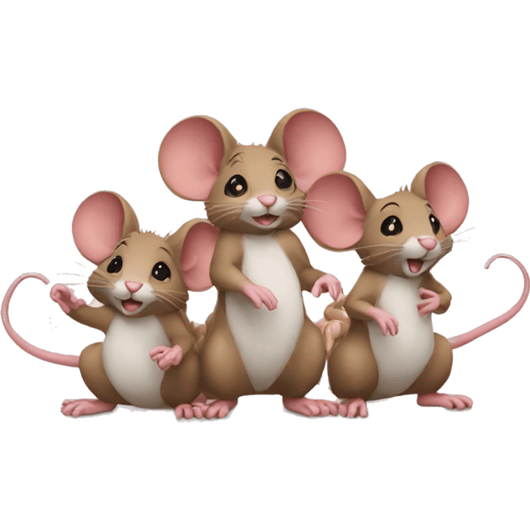 3 mice party emoji