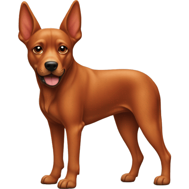 solid red dog with pointed ears emoji