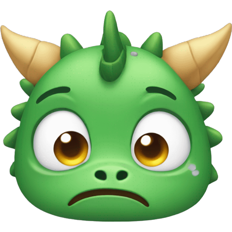 cute dragon face crying emoji