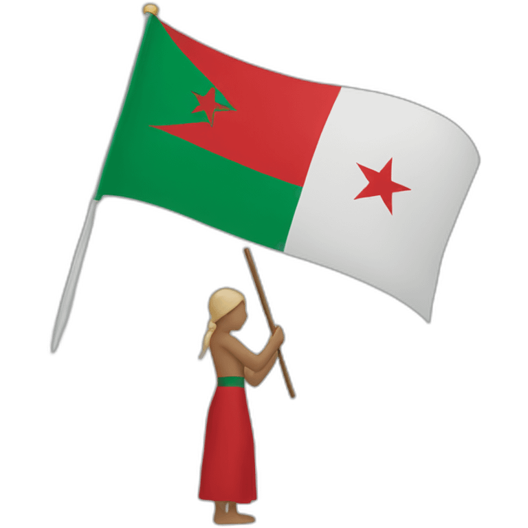 Someone holding morocco flag emoji