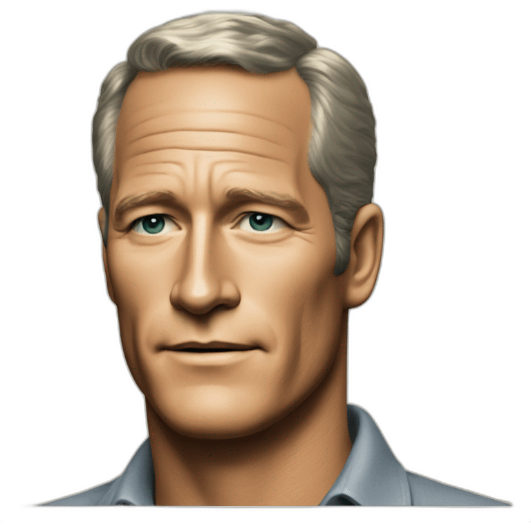 cara de hombre mayor como paul newman emoji