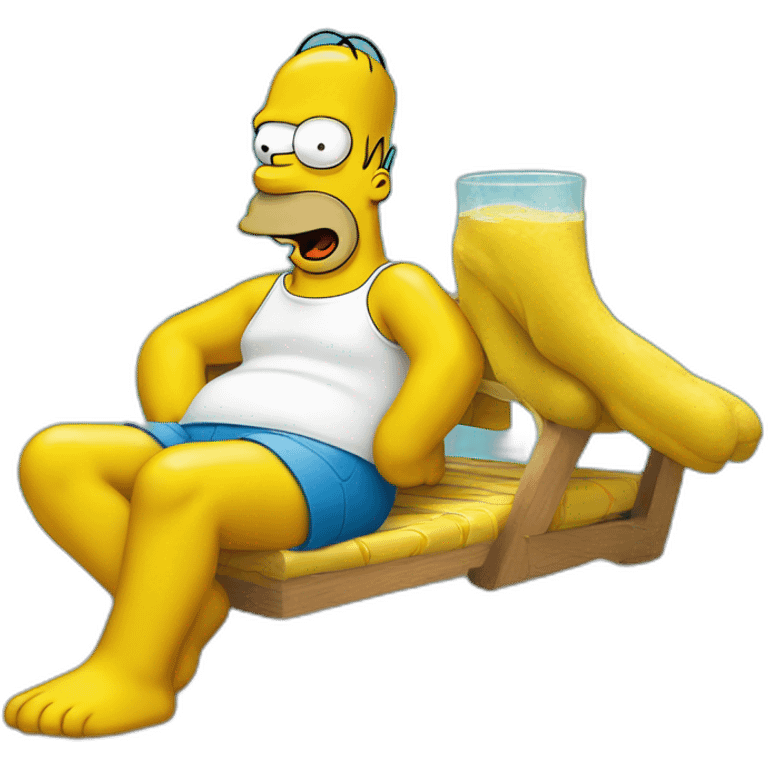 homer simpson a la piscine emoji