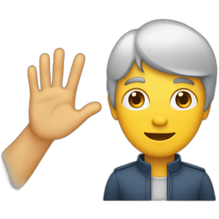 Personne qui réfléchi avec sa main sur son menton emoji