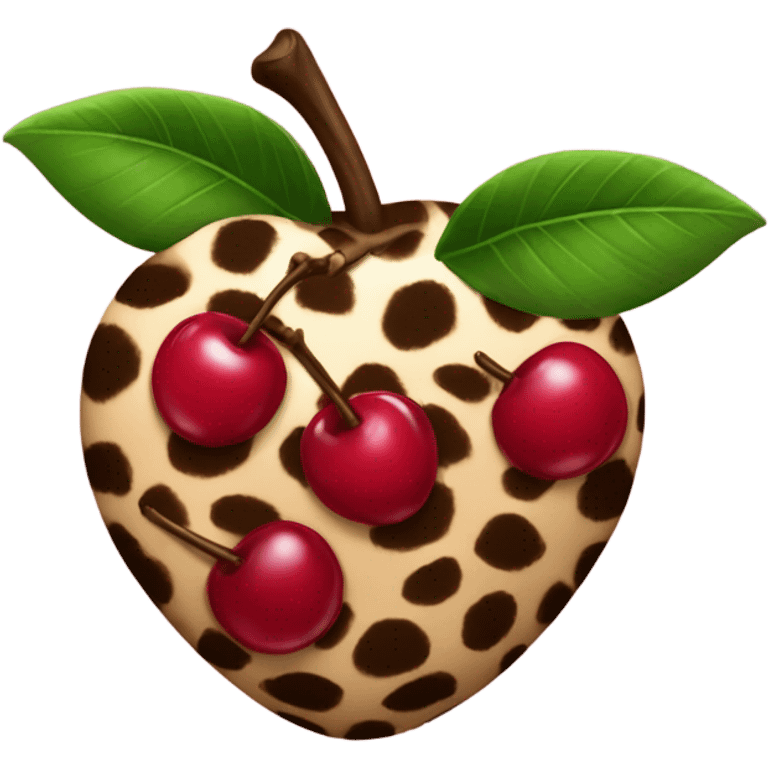 Leopard print cherry  emoji