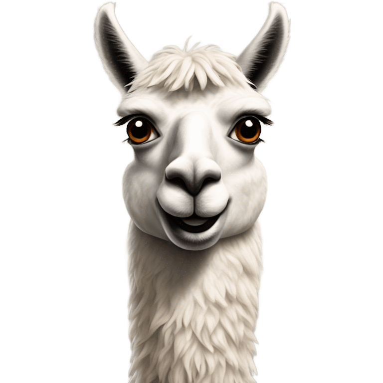 Llama with goatee on face  emoji