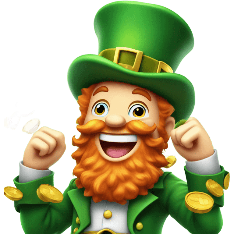 Leprechaun dancing emoji