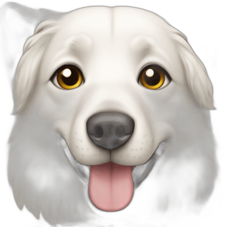 White Shepard dog emoji