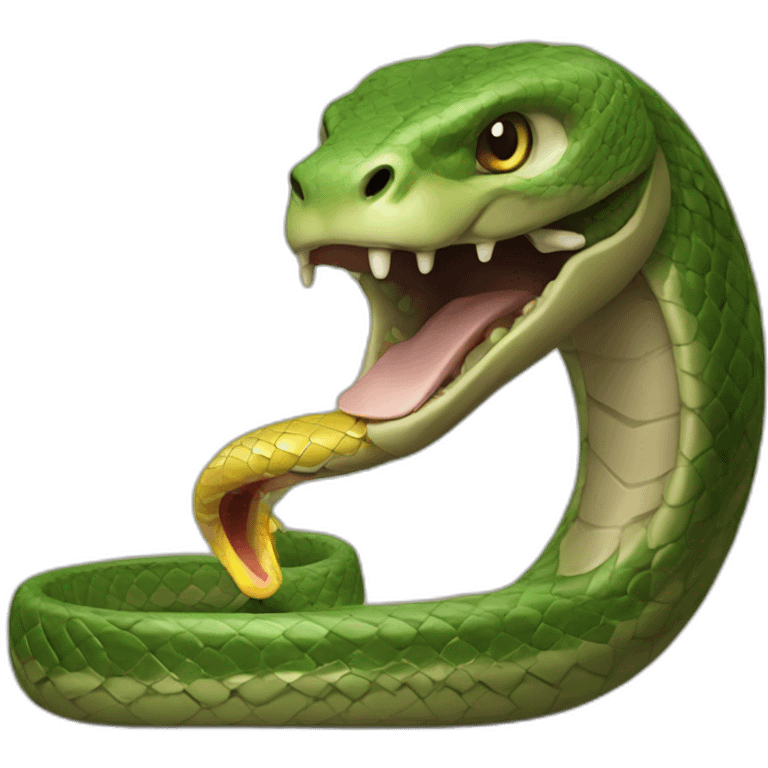 a snake that eats a horse emoji