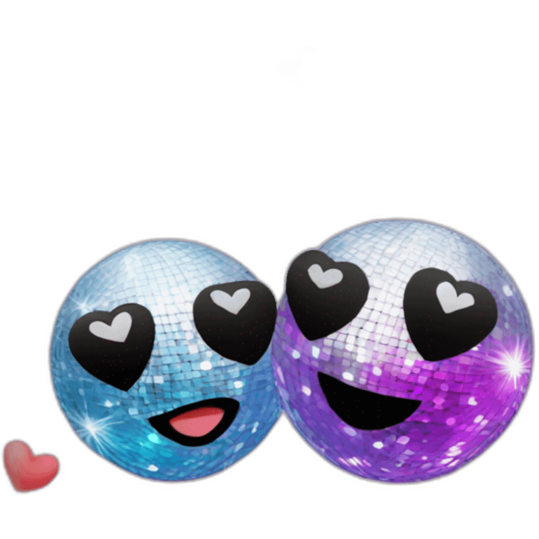 kisses disco balls and love letters emoji