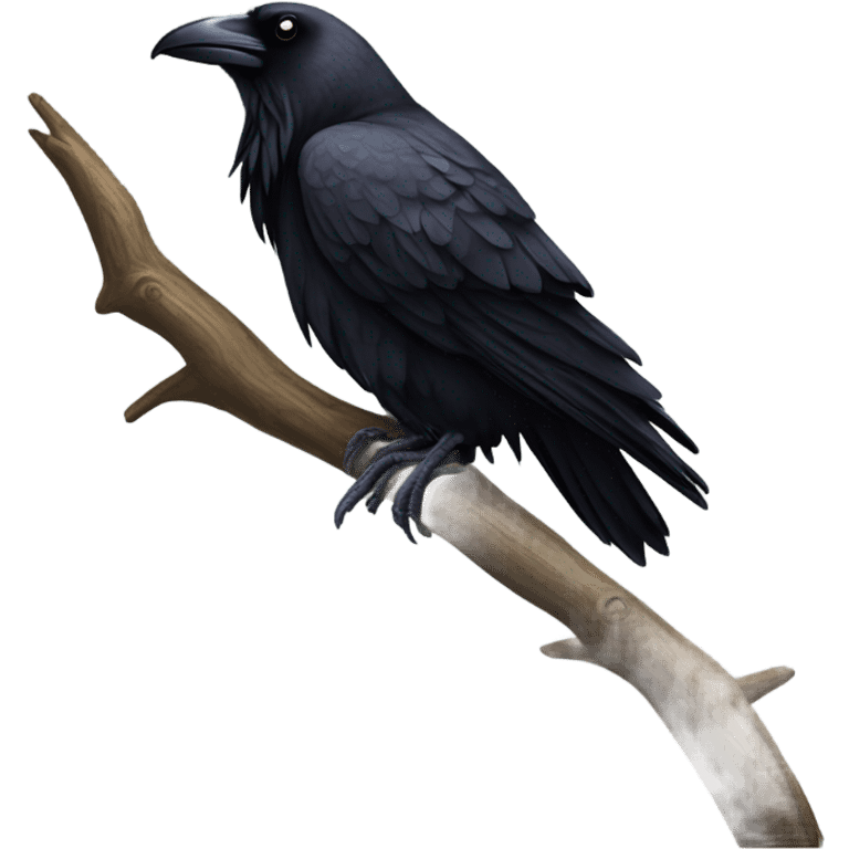 Sad raven  emoji