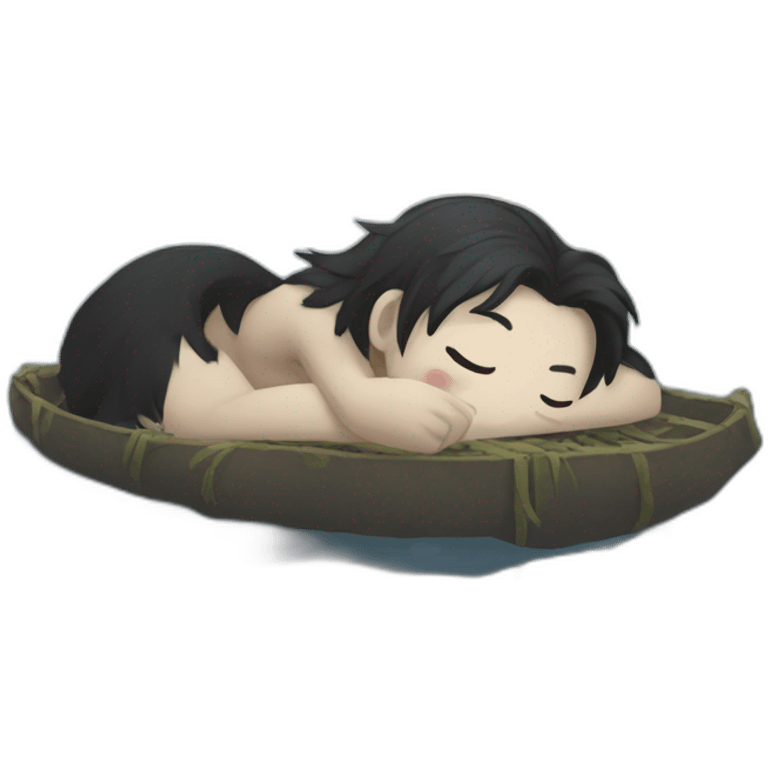 matsuken sleeping in the river emoji