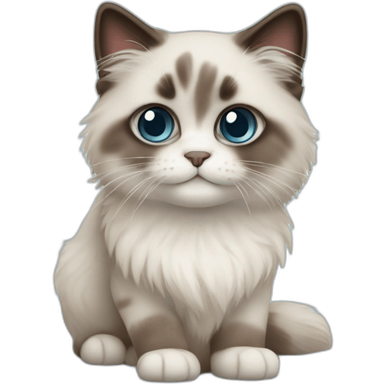 cute Ragdoll Cat emoji