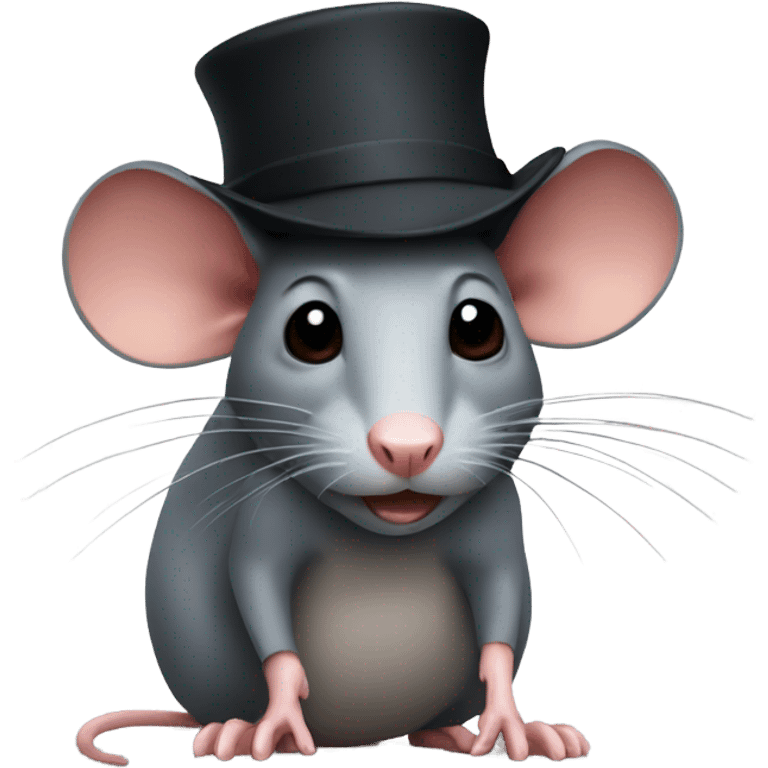 Rat with hat emoji