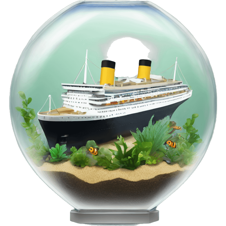 ocean liner in terrarium emoji