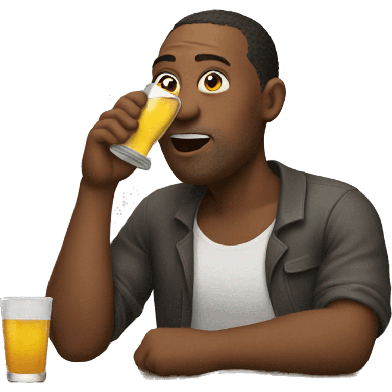 Drinking at house emoji