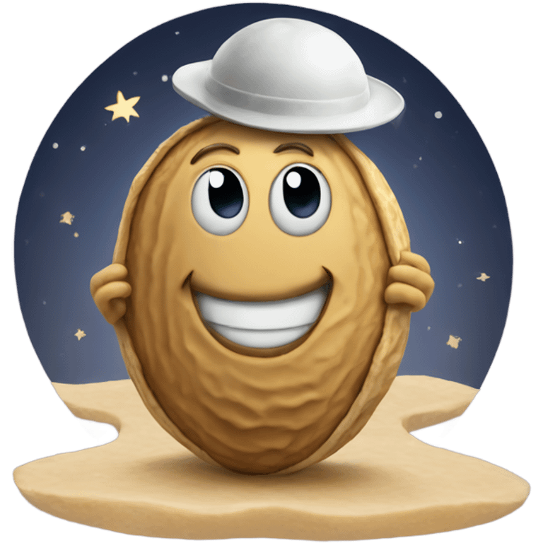 peanut on the moon emoji