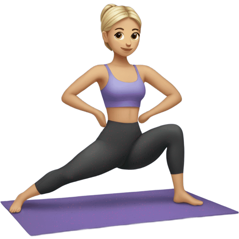 girl doing pilates on mat emoji