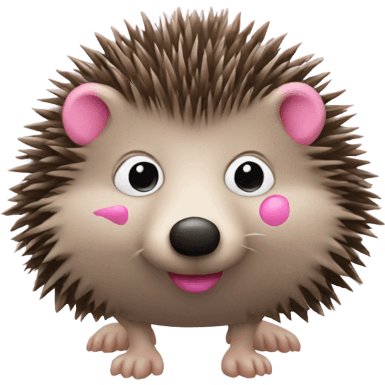 Hedgehog with a pink nose emoji