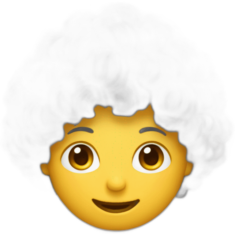 Caca avec cheveux bouclés emoji