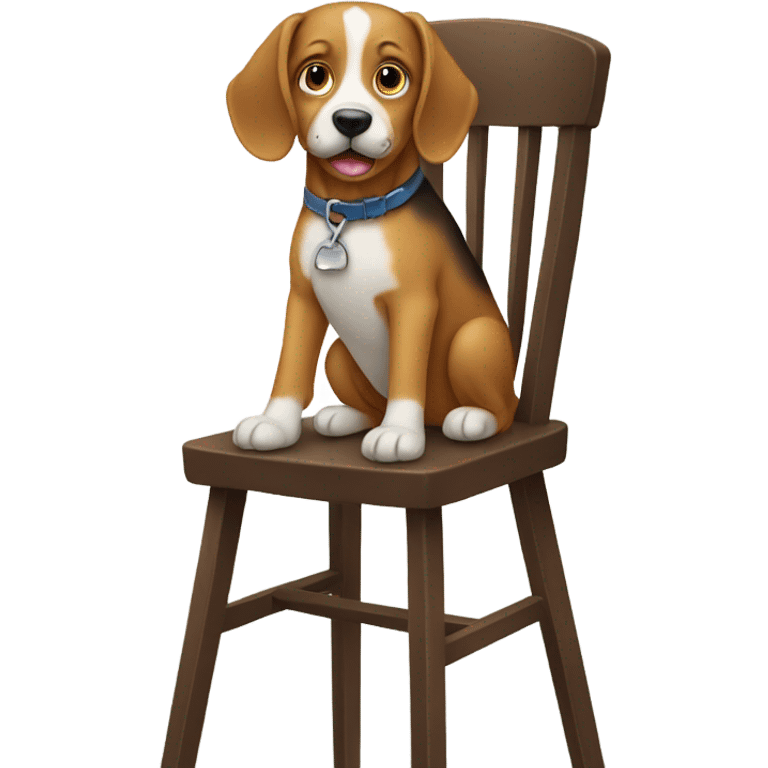 Dog in a high chair emoji