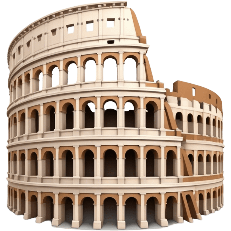 Cinematic Realistic Colosseum Landmark Emoji, depicted as the ancient Roman amphitheater rendered with dramatic architectural detail and dynamic lighting. emoji