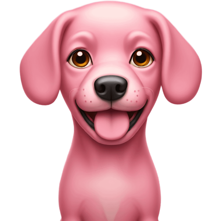 Pink dog emoji