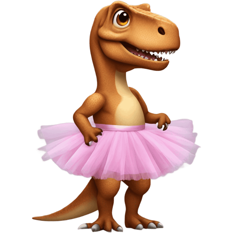 trex wearing a tutu emoji