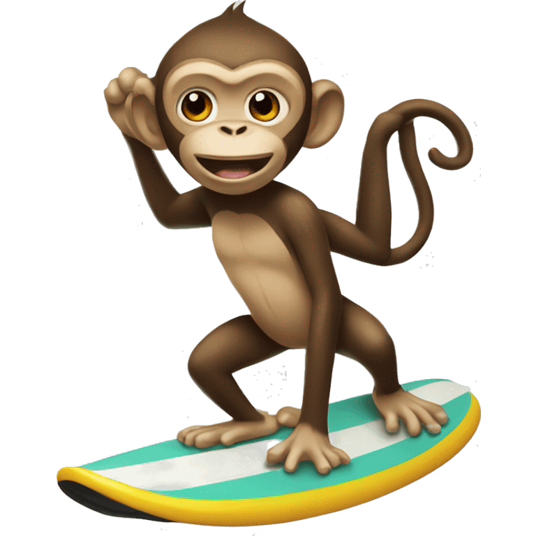 Monkey on a surfboard emoji