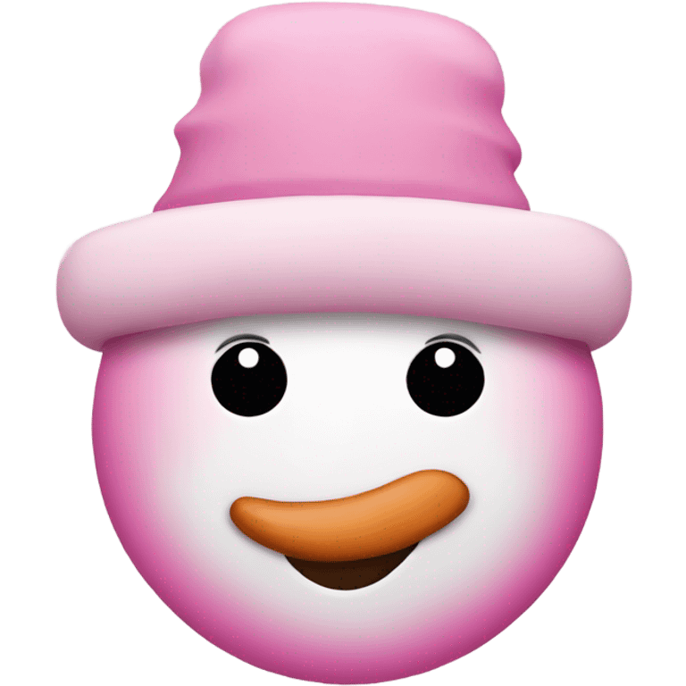 Pink snowman emoji